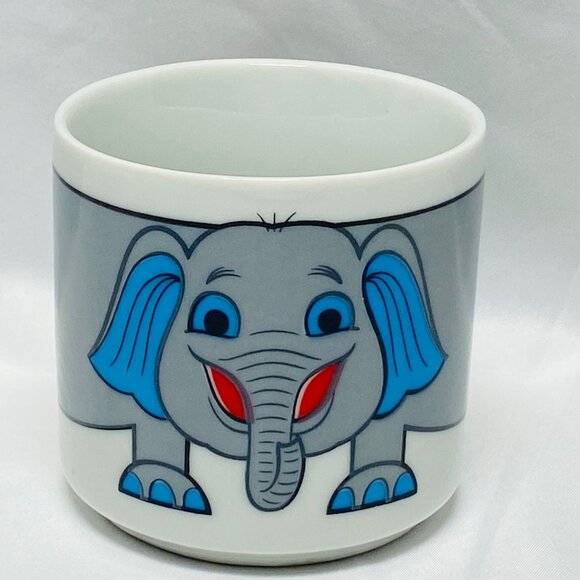 Vintage Elephant Wrap Around Ceramic Coffee Mug 10 Oz - Picture 2 of 9